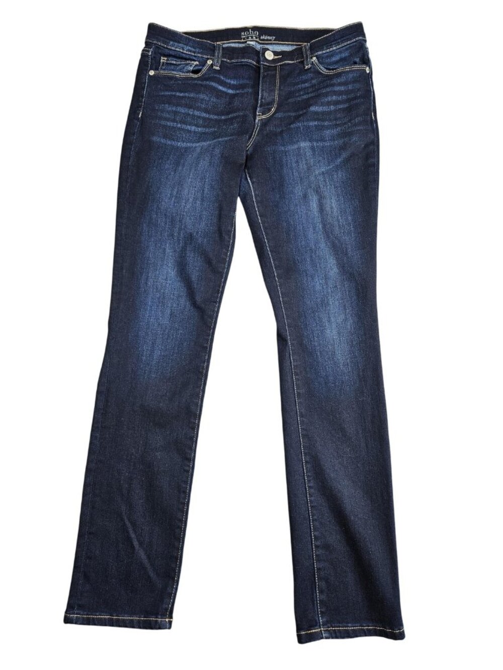 New York & Company Soho Skinny Jeans‎ Womens 8 Blue Dark Wash Mid Rise Stretch